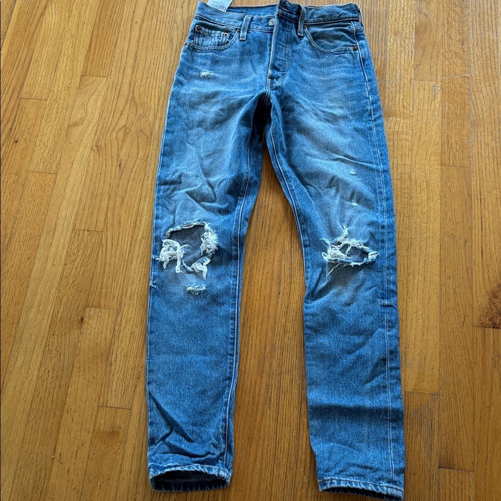 Levi’s 501 Straight Ripped Jeans